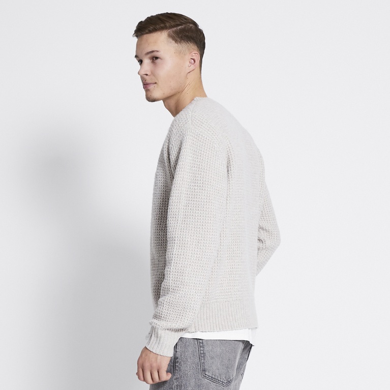 Stickad tröja "Wave waffle"